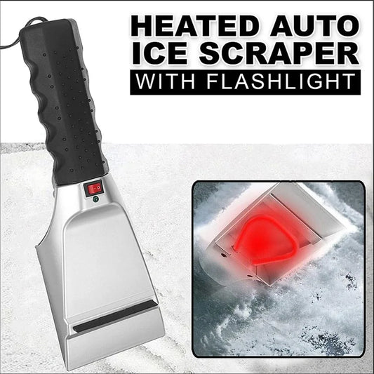 Heated Car Windshield Ice Scraper – Clear Ice in Seconds