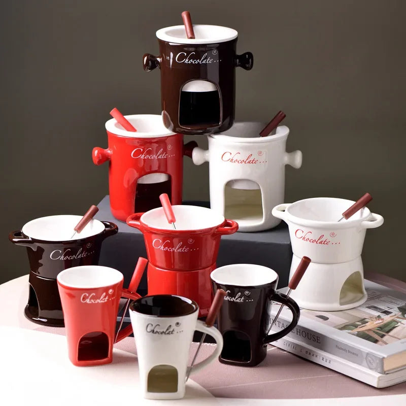 Chocolate Fondue Mug Set 🍫❤️
