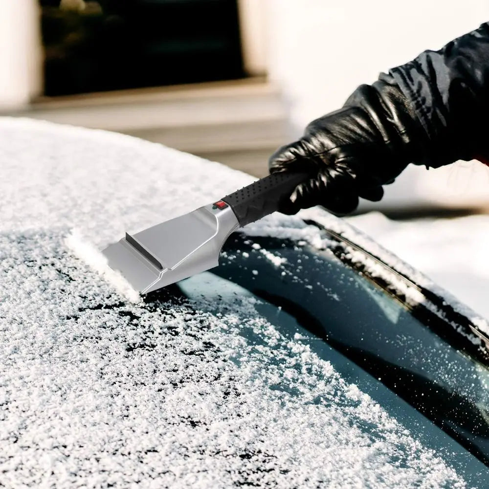 Heated Car Windshield Ice Scraper – Clear Ice in Seconds