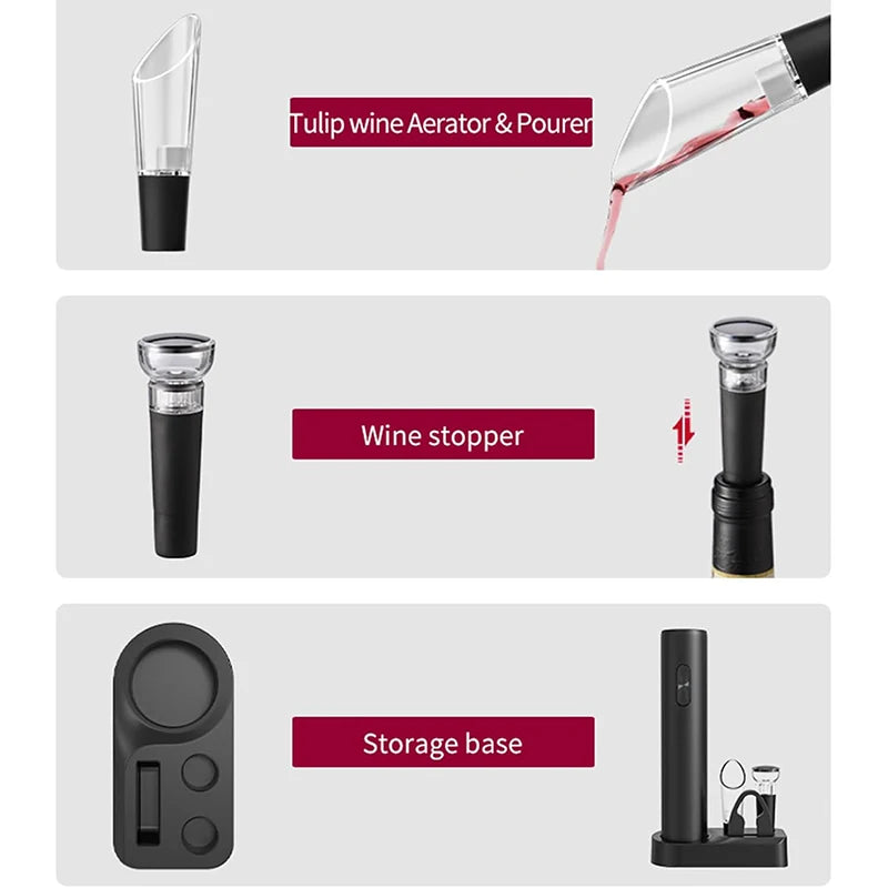 Premium Electric Wine Opener Gift Set