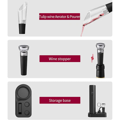 Premium Electric Wine Opener Gift Set