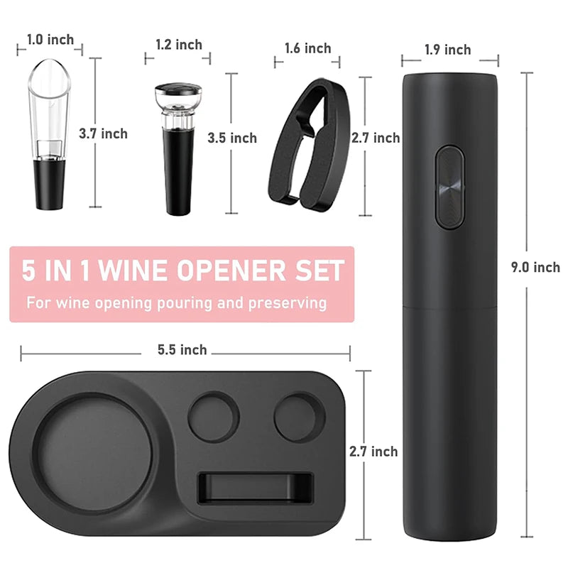 Premium Electric Wine Opener Gift Set