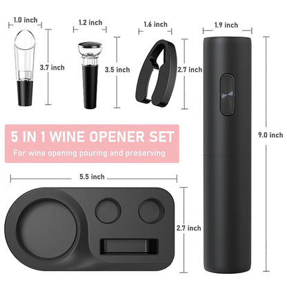 Premium Electric Wine Opener Gift Set