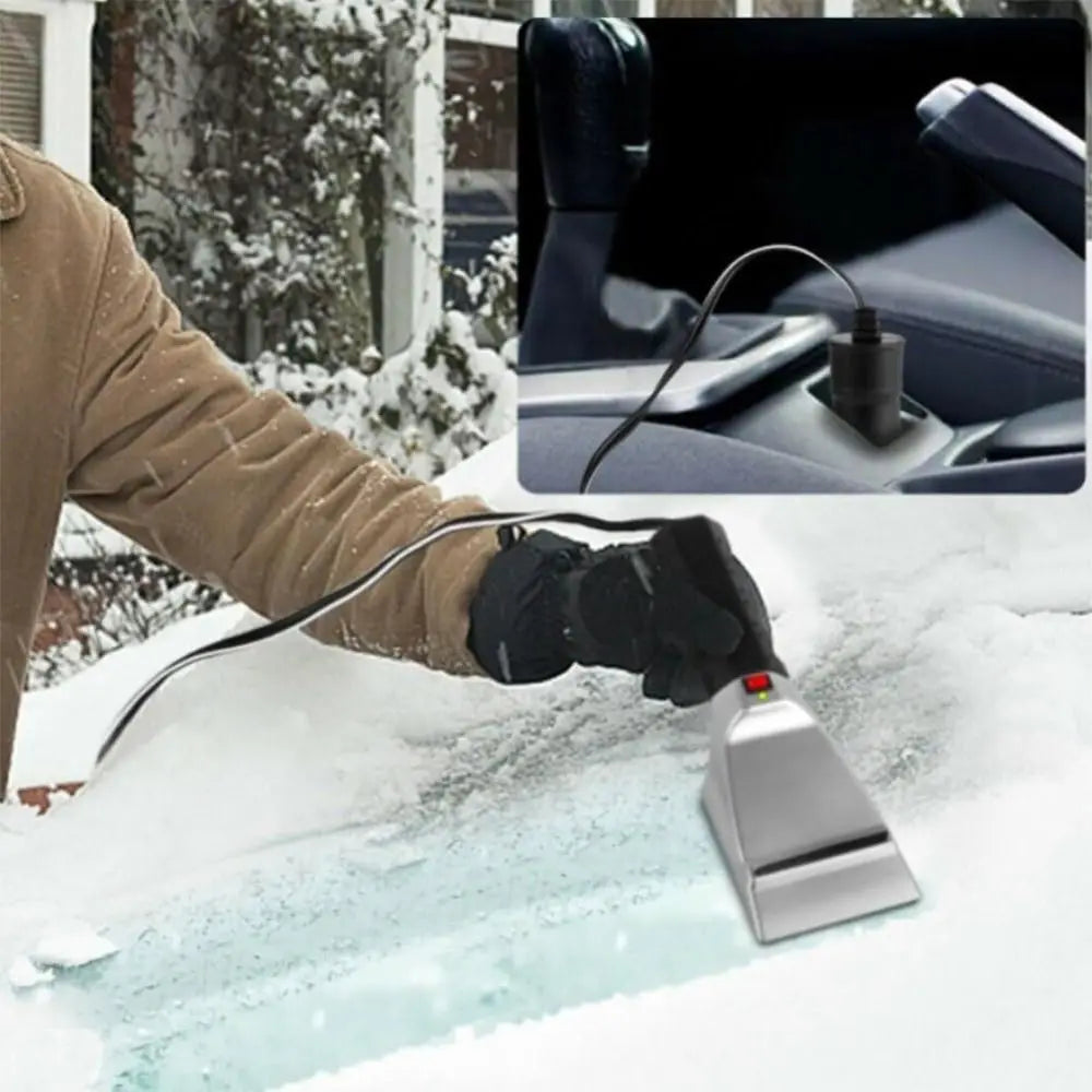 Heated Car Windshield Ice Scraper – Clear Ice in Seconds