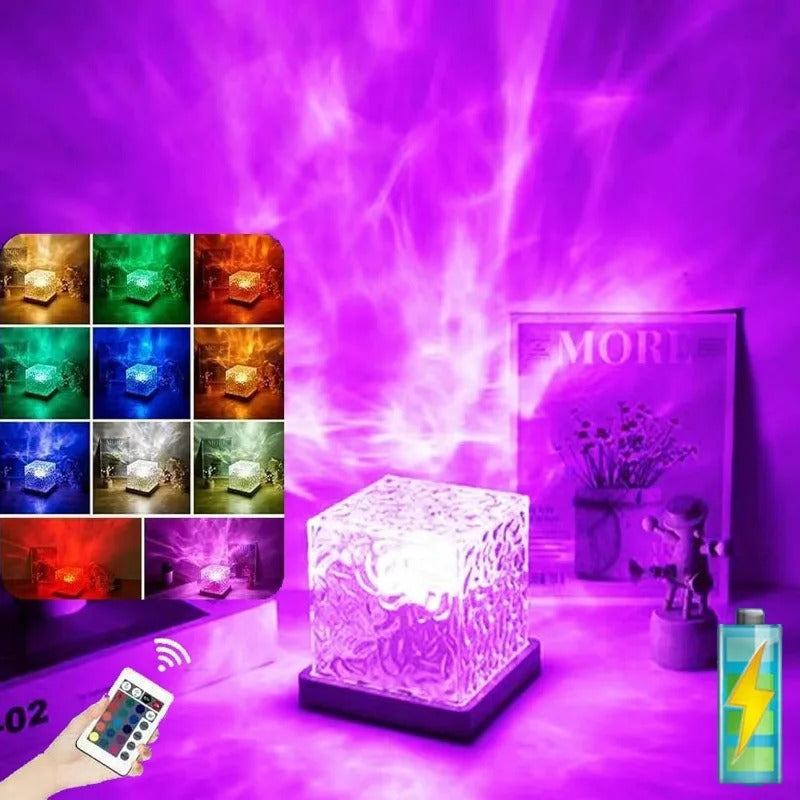 Elysian Crystal Glow Lamp – Luxury Modern Ambient Light for Home & Office